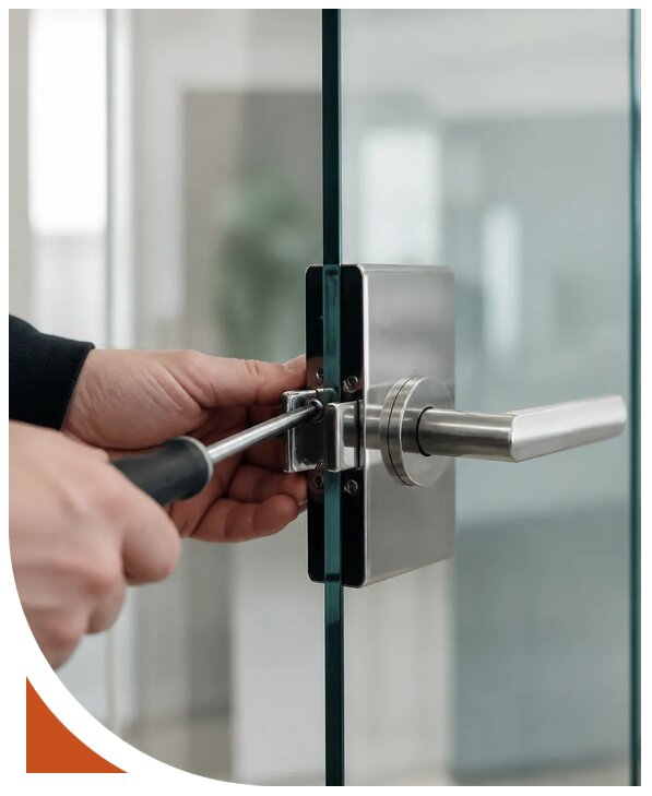 Установка замка стеклянной двери в Сызрани от 3546 р. | Разлок-Сзр